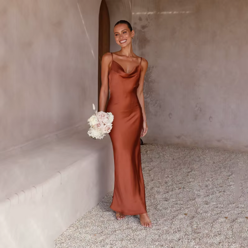 Robe de cérémonie femme longue de demoiselle d'honneur - Lina