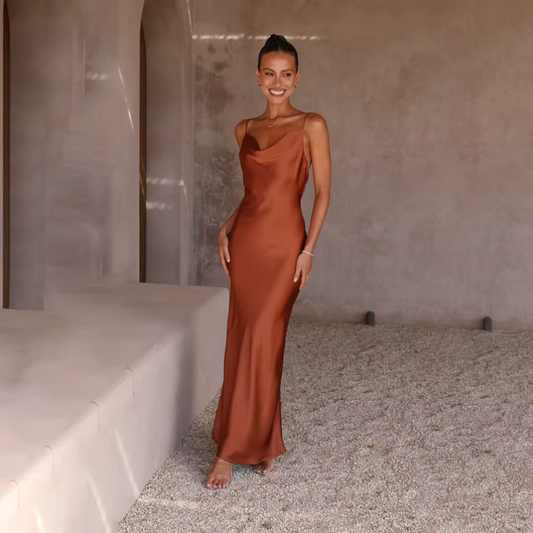 Robe de cérémonie femme longue de demoiselle d'honneur - Lina