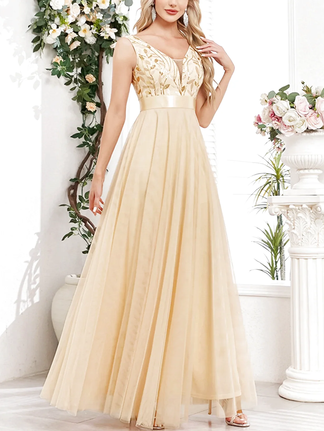 Robe de cérémonie femme 50 ans en dentelle - Serenity - Maison Gaala