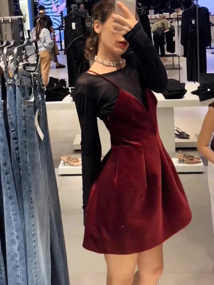 Robe de cérémonie femme chic bordeaux - Redca - Maison Gaala