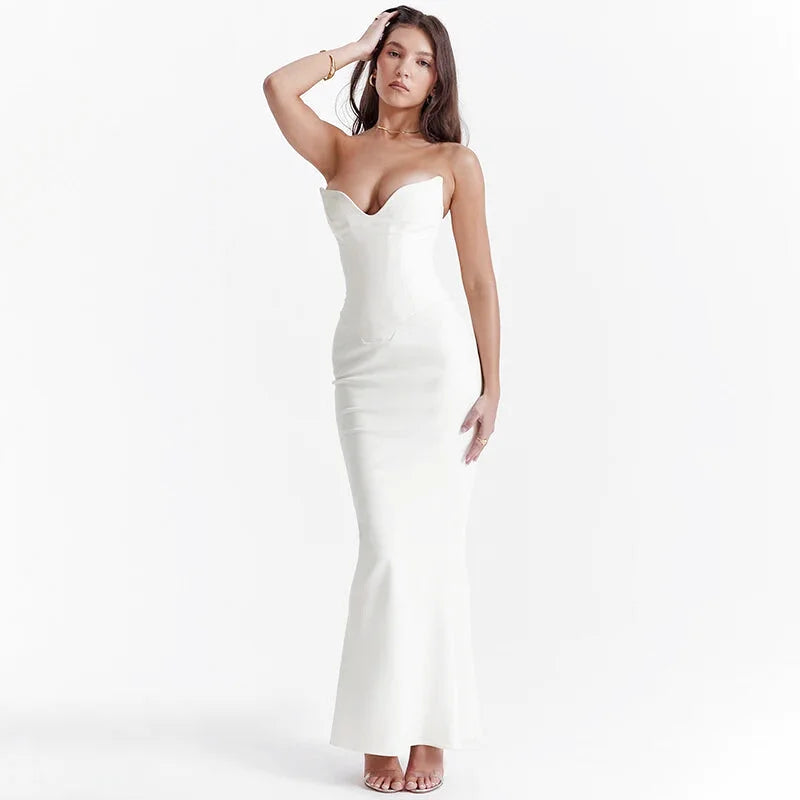 Robe de cérémonie femme longue bustier - Seraphis - Maison Gaala