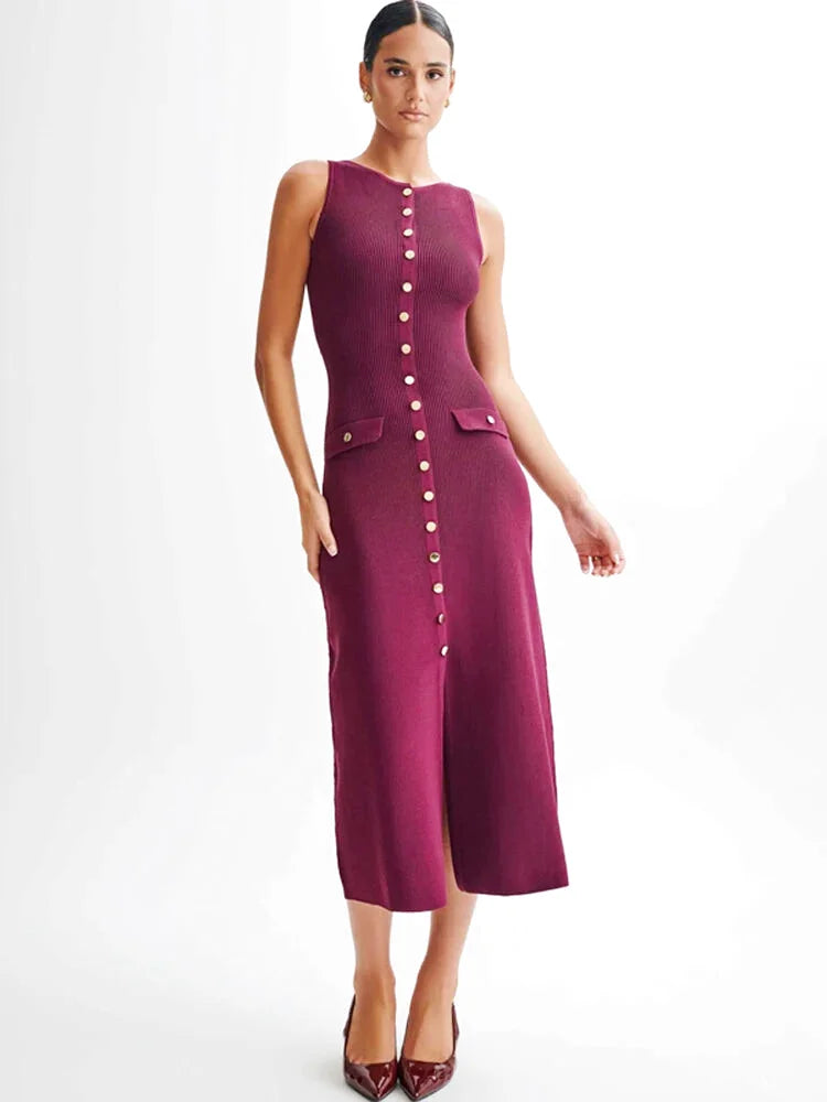 Robe de cérémonie femme longue tricot - Liora - Maison Gaala